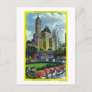 Nyc Central Park View Of 5th Ave Hotels Postcard by LanternPress at Zazzle