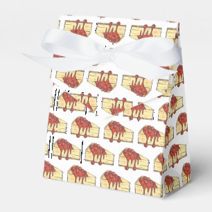 NYC Cherry Cheesecake Slice Dessert Baking Food Favor Boxes