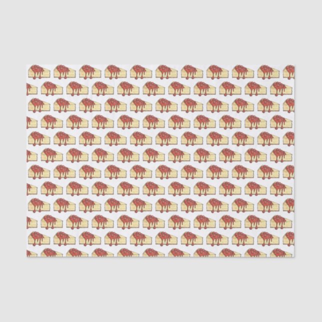 NYC Cherry Cheesecake Slice Dessert Baking Food Tissue Paper (Front)