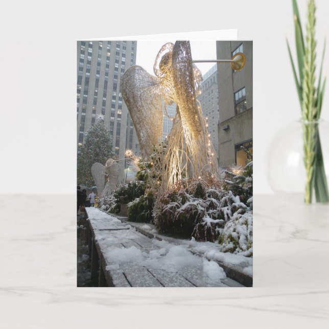 NYC Christmas Angel Holiday Card (Front)