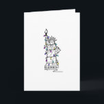 NYC Christmas Hanukkah Holiday Lights New York<br><div class="desc">Cards feature an original marker illustration of a New York City landmark, the Statue of Liberty, "dressed up" for the holiday season. Perfect for Christmas or Hanukkah! This Chanukah illustration is also available on other products. Don't see what you're looking for? Need help with customization? Contact Rebecca to have something...</div>