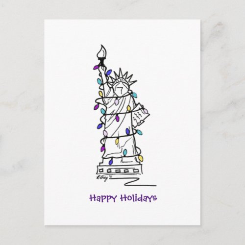 NYC Christmas Hanukkah Statue of Liberty Holiday