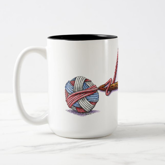 NYC Crochet Guild 15oz mug (Left)