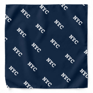 NYC custom monogram pattern large colored bandana