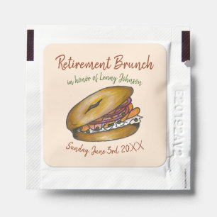 NYC Deli Bagel Cream Cheese Capers Onions Lox Hand Sanitizer Packet