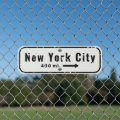 NYC Directional Sign Post / Miles to City Distance | Zazzle