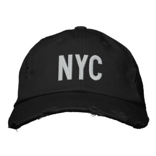 NYC DISTRESSED TWILL BASEBALL CAP