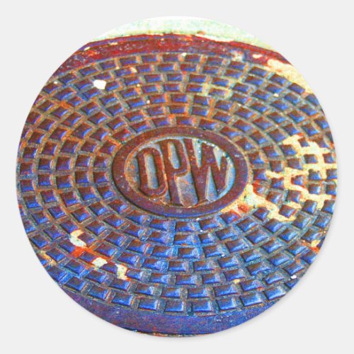 NYC DPW Manhole Cover Sticker