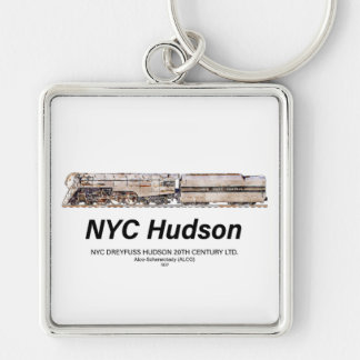 NYC Dreyfuss Hudson Steam Locomotive. Profile Keychain