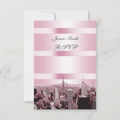 NYC Etched Skyline 2 Black Pink RSVP