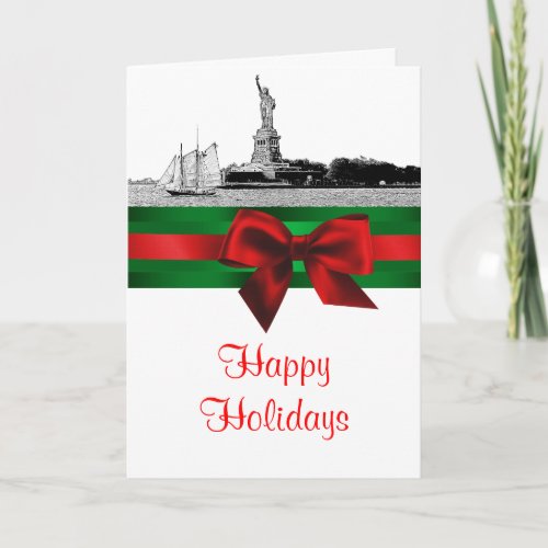 NYC Etched Statue of Liberty Christmas Holiday