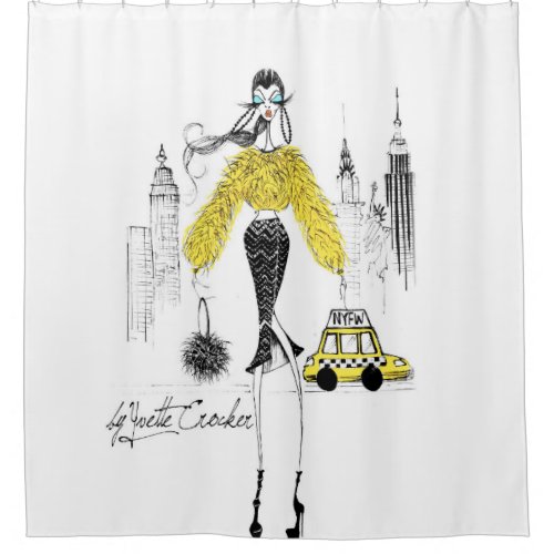 NYC Fashion Week Cab Shower Curtion Shower Curtain
