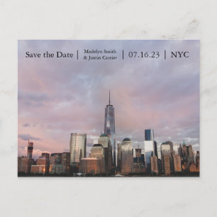 NYC Freedom Tower Photo - Save the Date Post Card