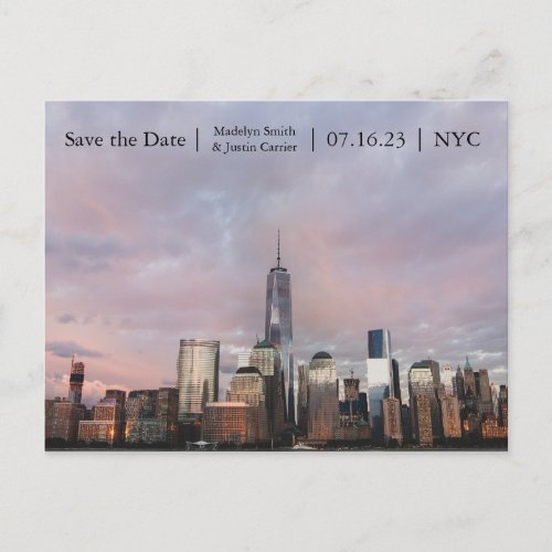 NYC Freedom Tower Photo _ Save the Date Post Card