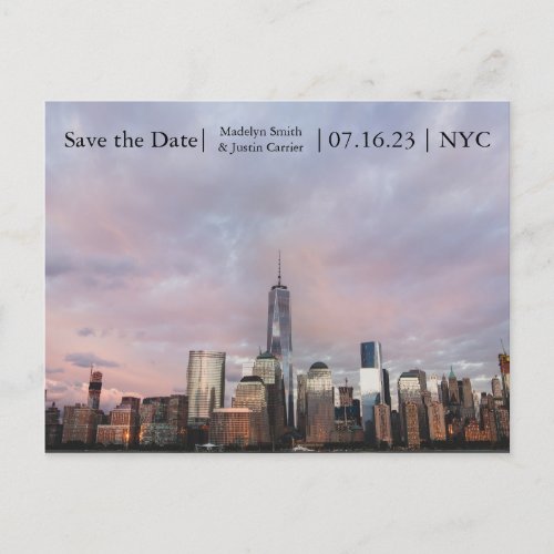 NYC Freedom Tower Photo _ Save the Date Post Card