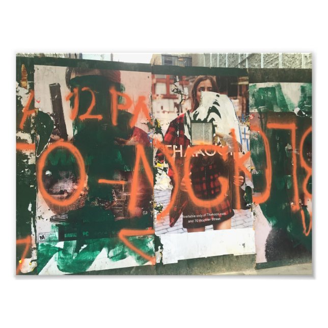 NYC Garment District Graffiti Spraypaint Urban Art Photo Print (Front)