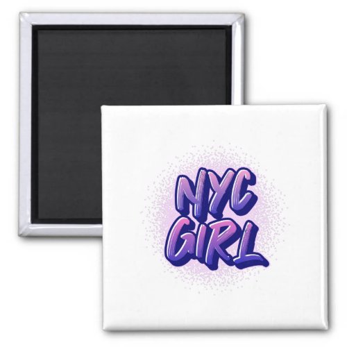 NYC Girl Graffiti Style Magnet