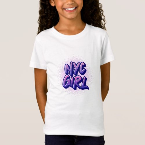NYC Girl Graffiti Style    T_Shirt