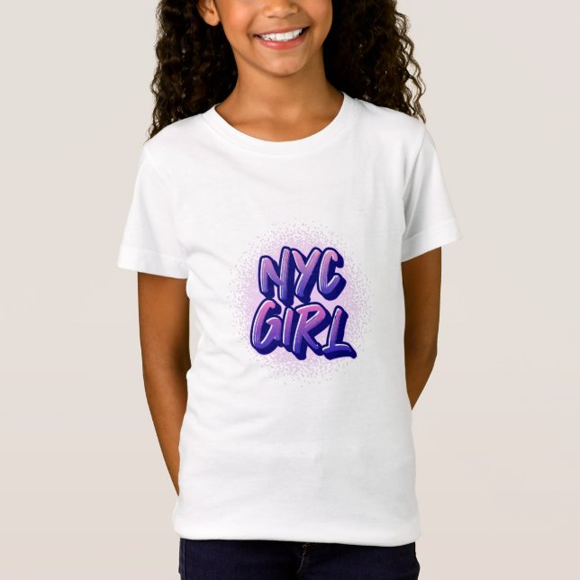NYC Girl Graffiti Style    T-Shirt (Front)