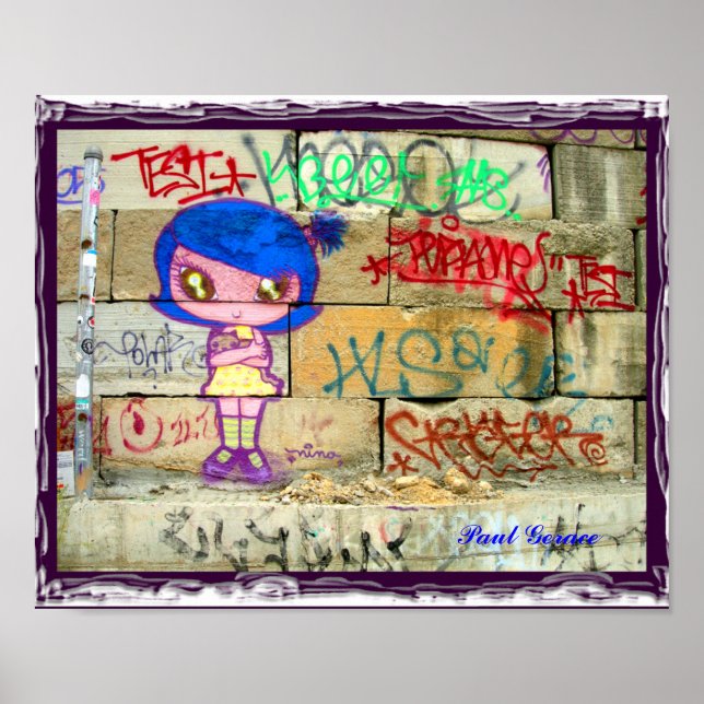 NYC Graffiti Girl Poster (Front)