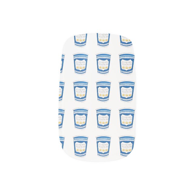 NYC Greek Diner Blue Coffee Cup Happy to Serve You Minx Nail Wraps (Right Thumb)