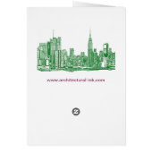 NYC green sketch Cards (Back)