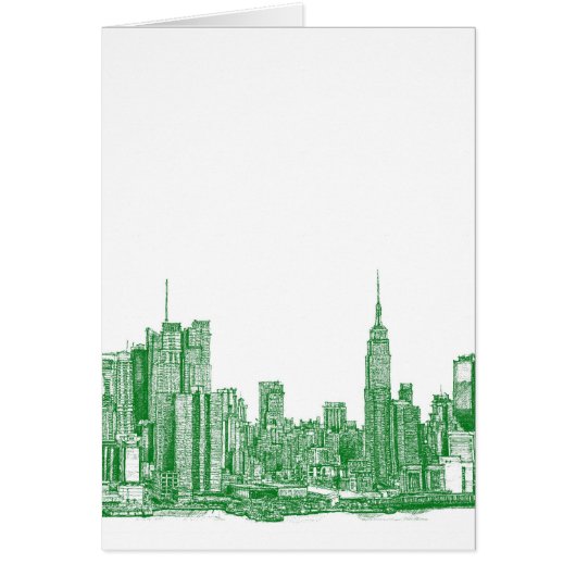 NYC green sketch Cards (Front)