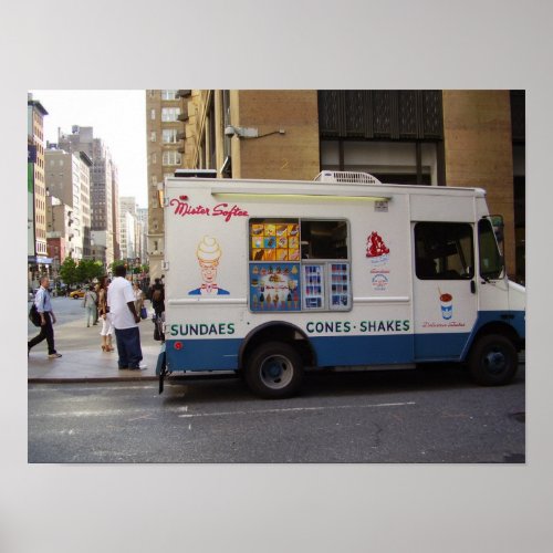 NYC Ice Cream Truck Poster