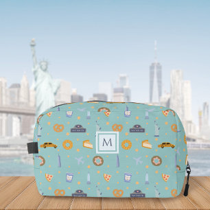 NYC Icons Turquoise Green Monogram Dopp Kit