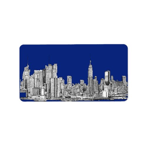 NYC ink royal blue Label