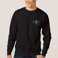NYC Italy Flag Classic Green White Red on Black