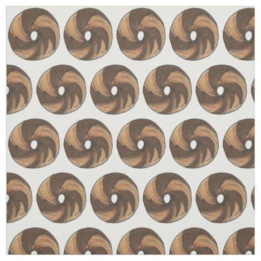 NYC Jewish Deli Breakfast Marble Rye Bagel Food Fabric