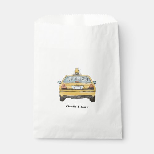 NYC Just Married Wedding Favor Paper Welcome Bag 