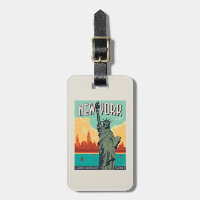 NYC - Lady Liberty Luggage Tag (Front Vertical)