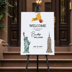 NYC Locally Grown Landmarks Baby Shower Welcome Foam Board