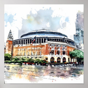 NYC Madison Garden in Detail Watercolor Poster