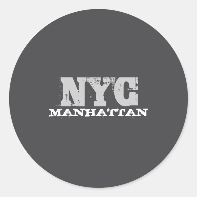 Nyc Manhattan Creative New York City Template _1  Classic Round Sticker (Front)