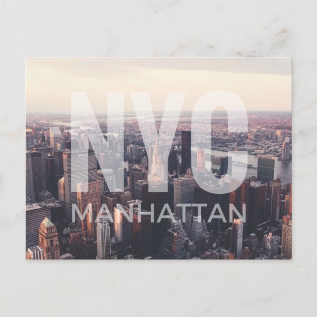 NYC Manhattan Postcard (Front)