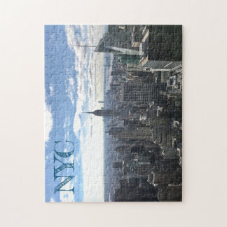 NYC Manhattan Sunny Skyline Empire State  Jigsaw Puzzle