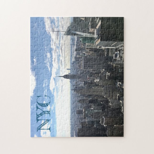 NYC Manhattan Sunny Skyline Empire State  Jigsaw Puzzle (Vertical)