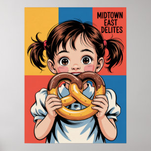NYC Midtown East pretzel delight Poster