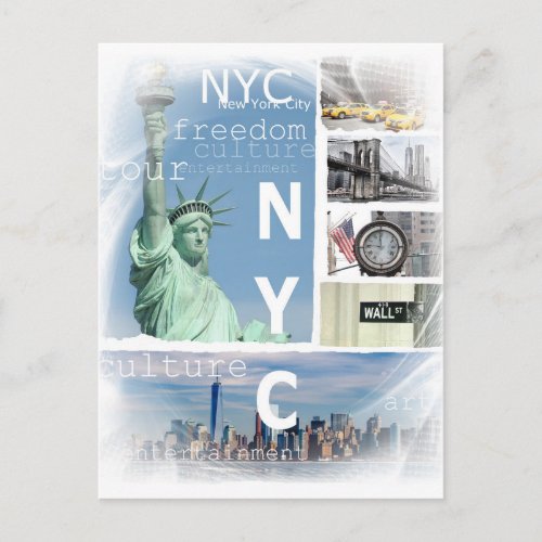 Nyc Modern Pop Art Ny New York City Template Postcard
