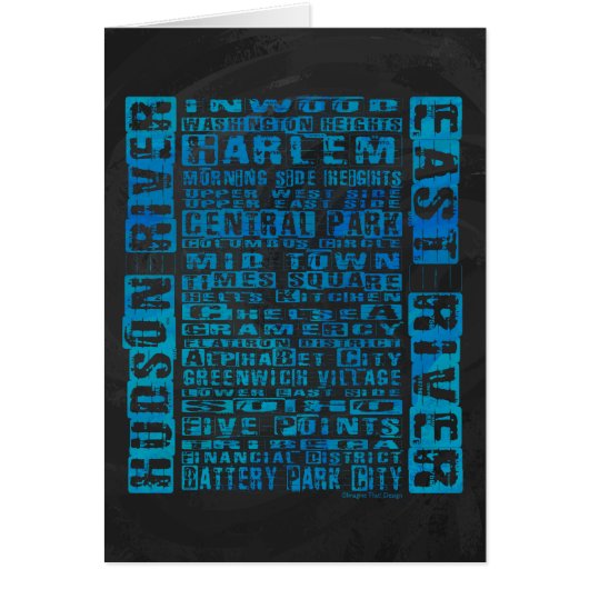 NYC Neighborhoods Blue (Front)