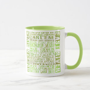 NYC Neighborhoods Green Mug