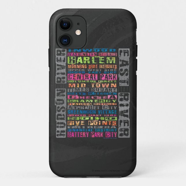 NYC Neighborhoods Rainbow Case-Mate iPhone Case (Back)