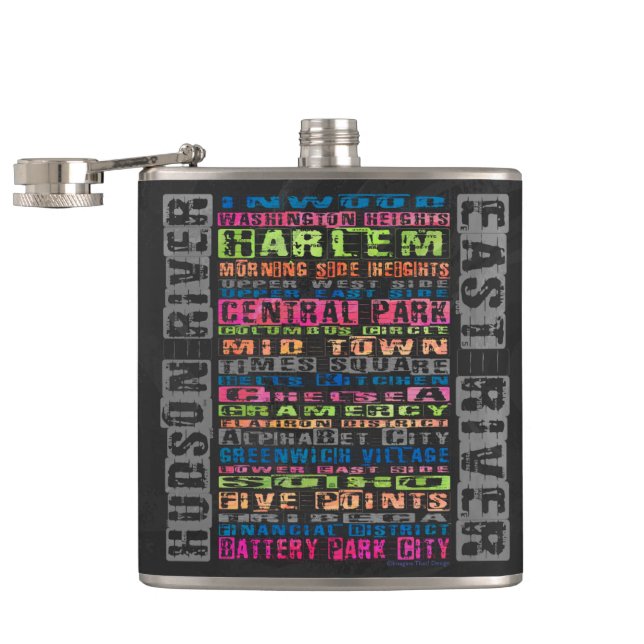 NYC Neighborhoods Rainbow Flask (Opened)