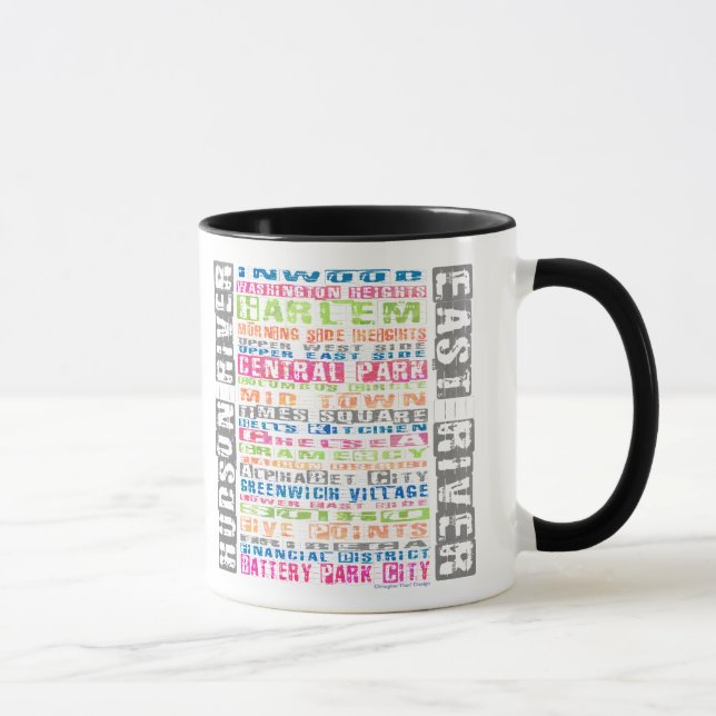 NYC Neighborhoods Rainbow Mug (Right)