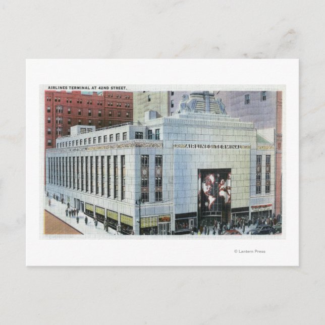 NYC, New York42nd Street View of Terminals Postcard (Front)
