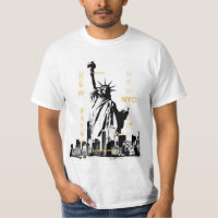 Nyc New York Brooklyn Bridge Liberty Statue Mens
