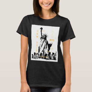 Nyc New York Brooklyn Bridge Liberty Statue Mens _ T-Shirt